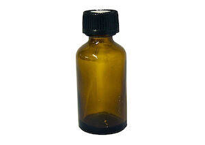 Flaconi in vetro scuro con tappo a vite in plastica - 20 cc (18 pz)